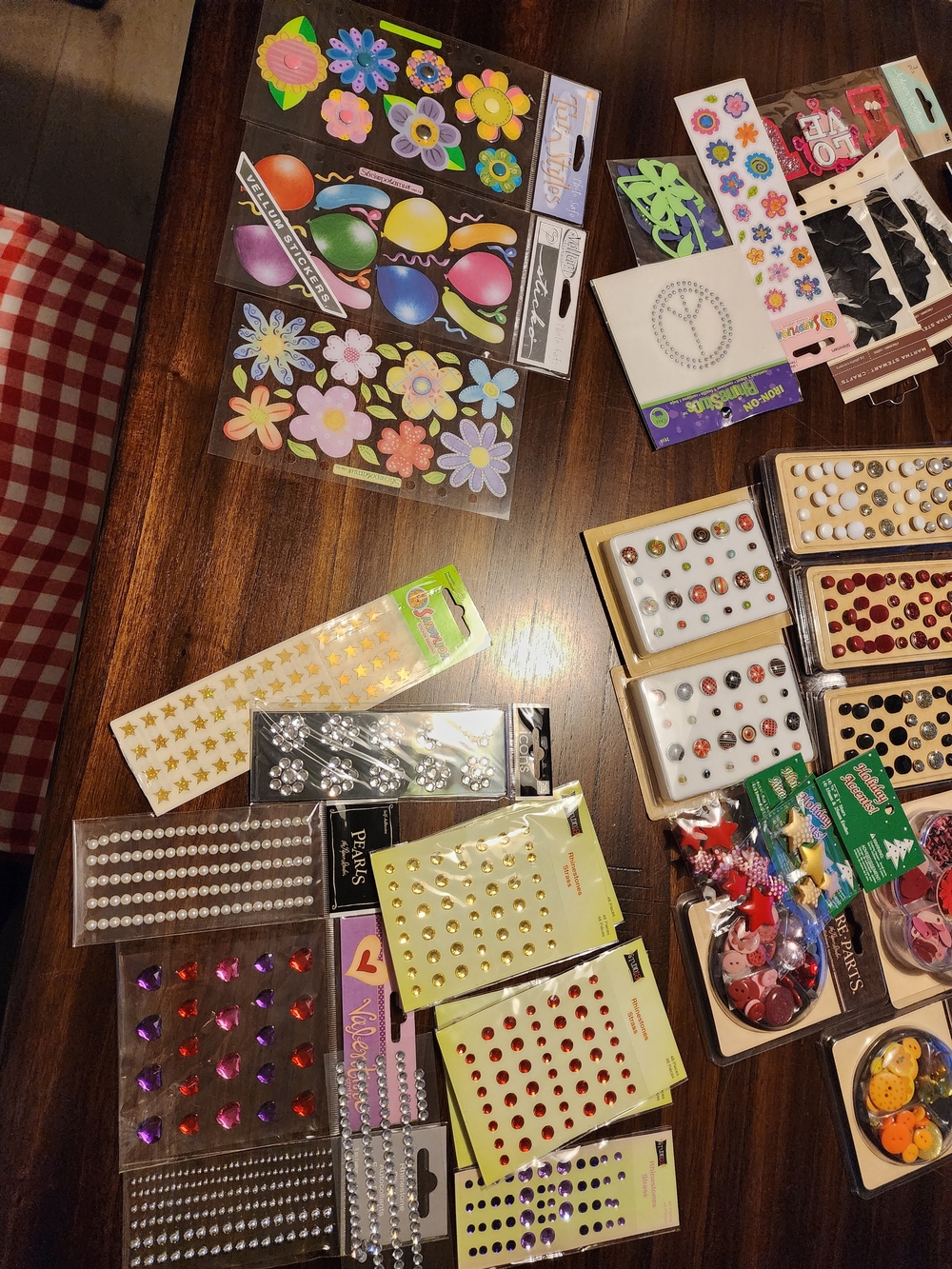 Assorted Craft Adhesive Gems & Flower Stickers - Multicolor
